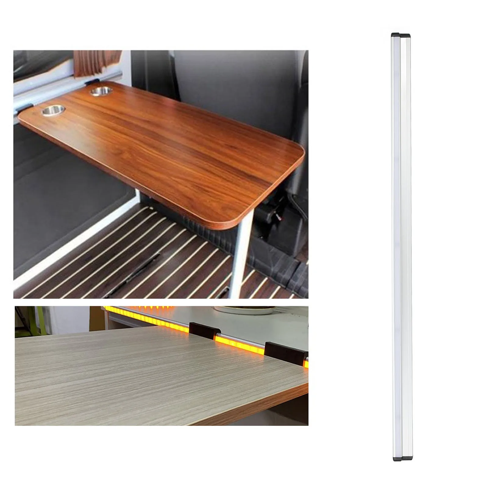 RV Table Slider Rail 980mm/38.6inch Aluminum Alloy Slider Rail Rustproof Design for RV Yacht Accessories
