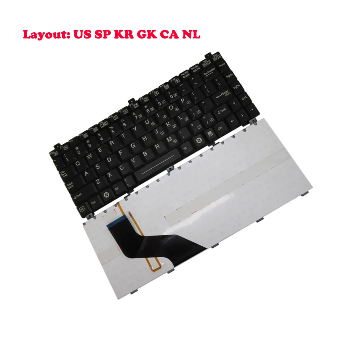 Laptop B300 Keyboard For GETAC B300 G4 B300G4 B300 G6 B300G6 B300 G7 B300G7 English US Korean KR Greece GK Spanish Black Frame