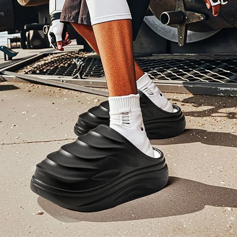 beach slippers unisex half shoes man mules shoes loafer platform slippers for man slides zapatos eva