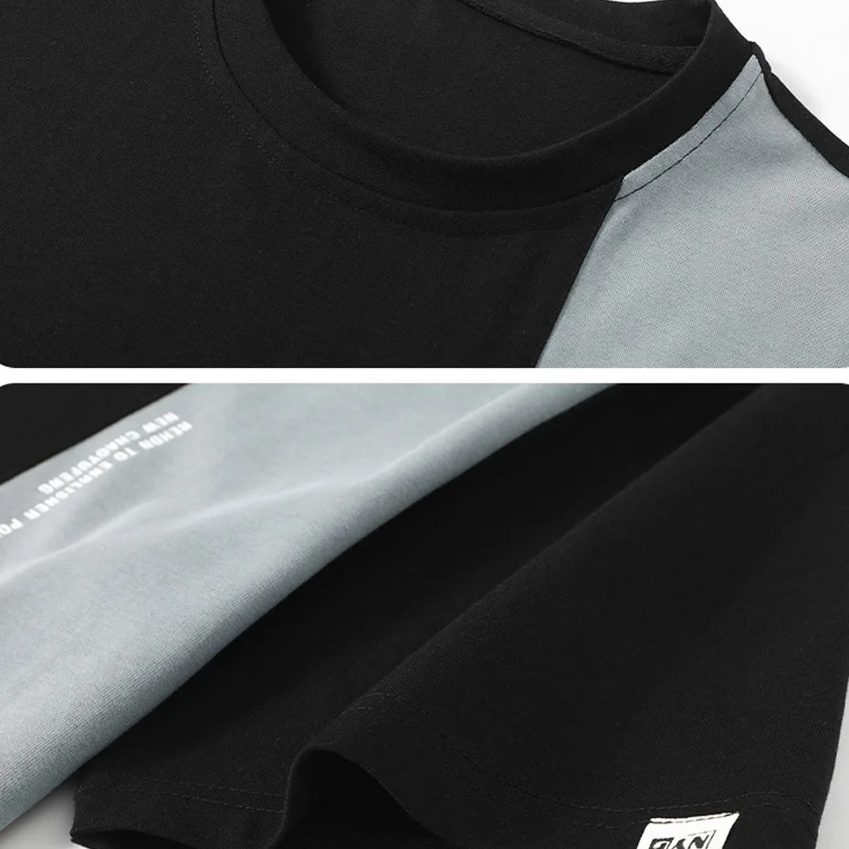 11XL 10XL Plus Size T-shirt Men Summer Short Sleeve Tops Tees Fashion Casual Patchwork Tshirt Male Big Size