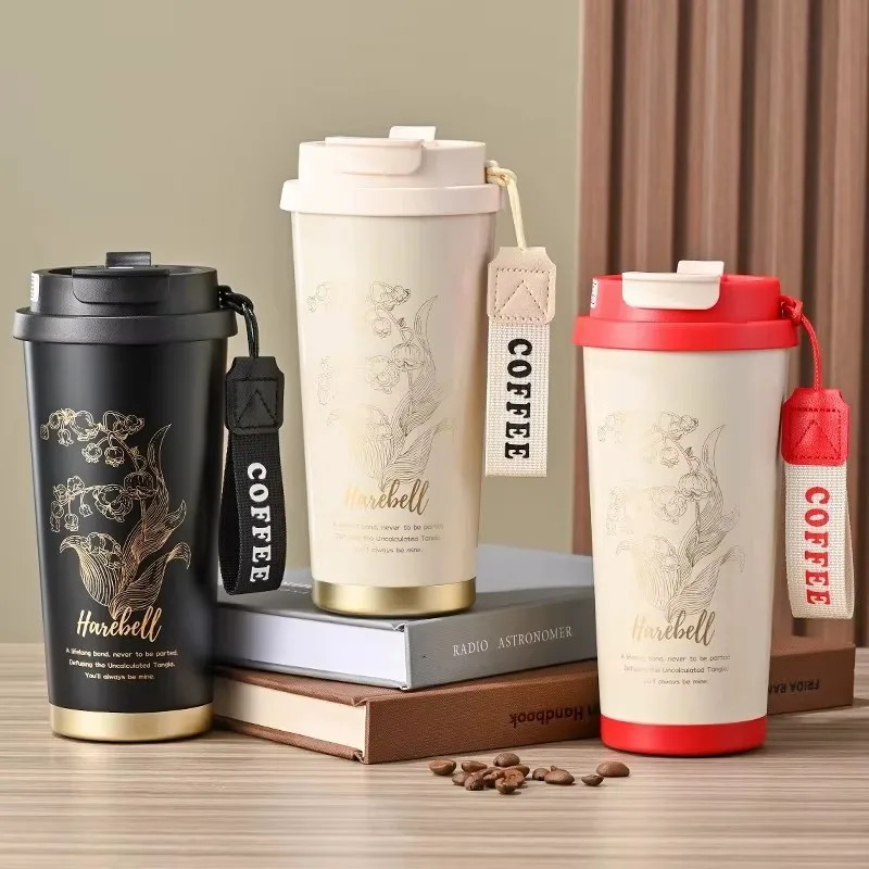 500ML Stainless Steel Coffee Cup Insulated Bottle Tumbler Thermal Water Bottle Keeps Cold and Heat Mugs Travel Vacuum Flask