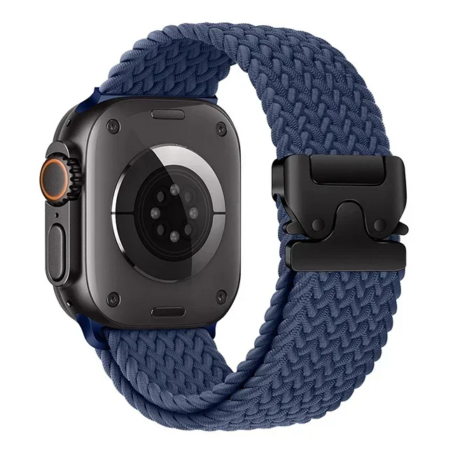 Gevlochten band Solo Loop voor Apple Watch Ultra2 49 mm 46 mm 44 mm 45 mm 42 mm 40 mm 41 mm Parachuteknopband Serie 10 9 SE 8 7 6 5 4