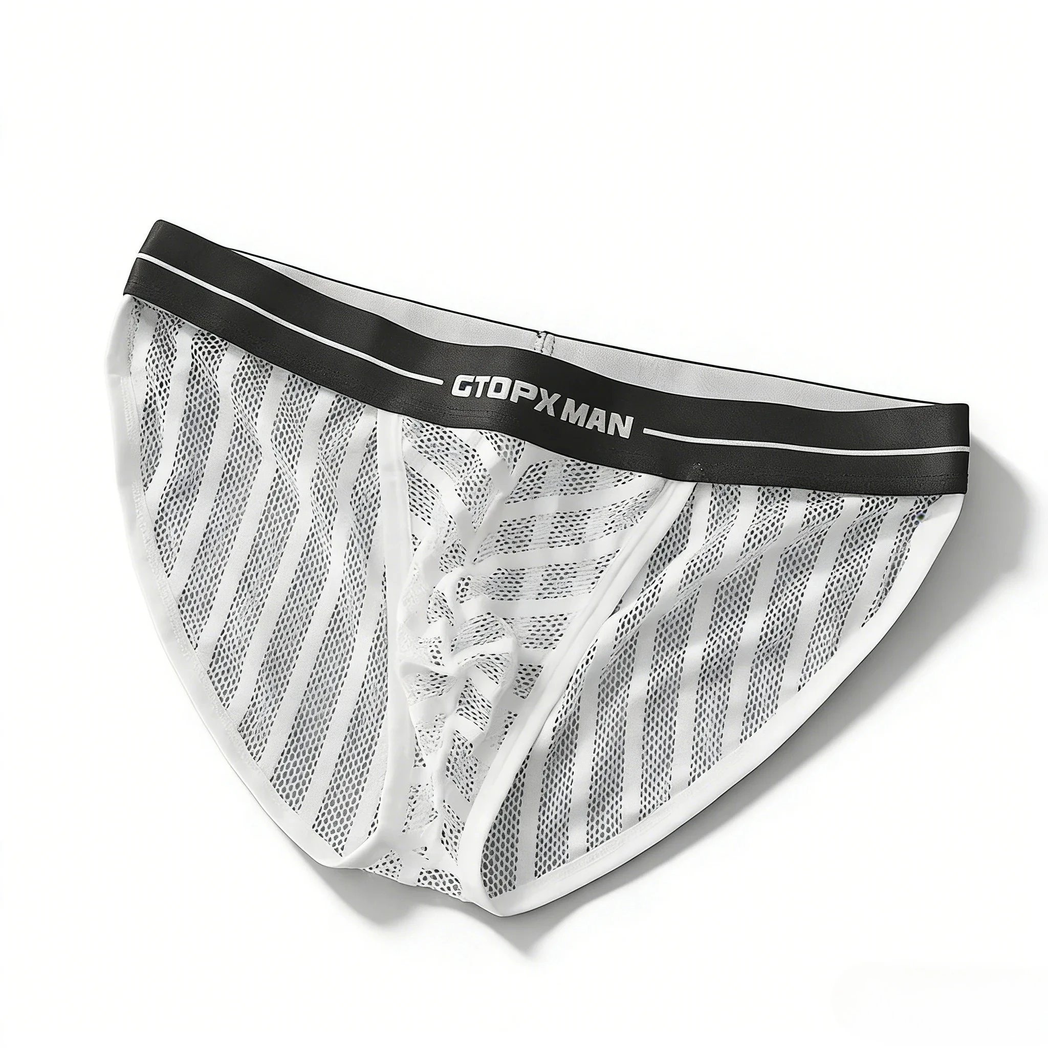 

Men's Low Waist Mesh Briefs, U-Convex Ice Silk Underwear, Sheer Sexy Triangle Panties for Cross-Border Gays Erotic Daily Panties
