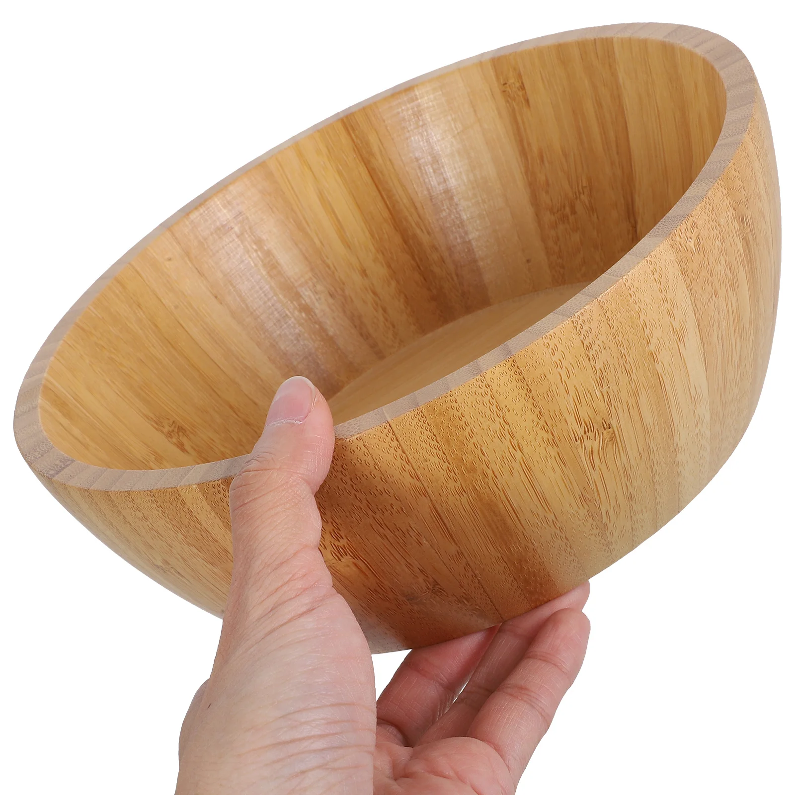 

1pc Bamboo Food Serving Bowl Round Soup Cereal Noodle Rice Salad Fruit Kitchen Utensil Household Restaurant Bowl Set