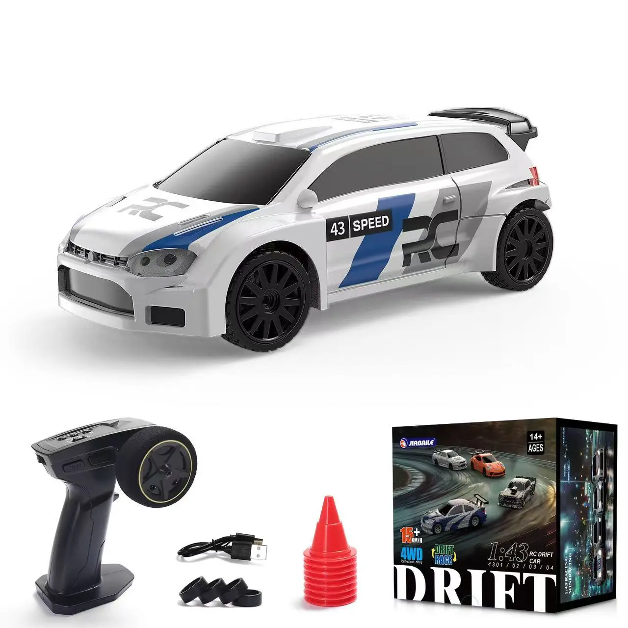 1/43 4WD RC Drift Auto 2.4G Mini Raceauto Afstandsbediening Snelheidsauto RTR Vierwielaandrijving Hoge Snelheid Model Speelgoed voor Kinderen Jongens Cadeau
