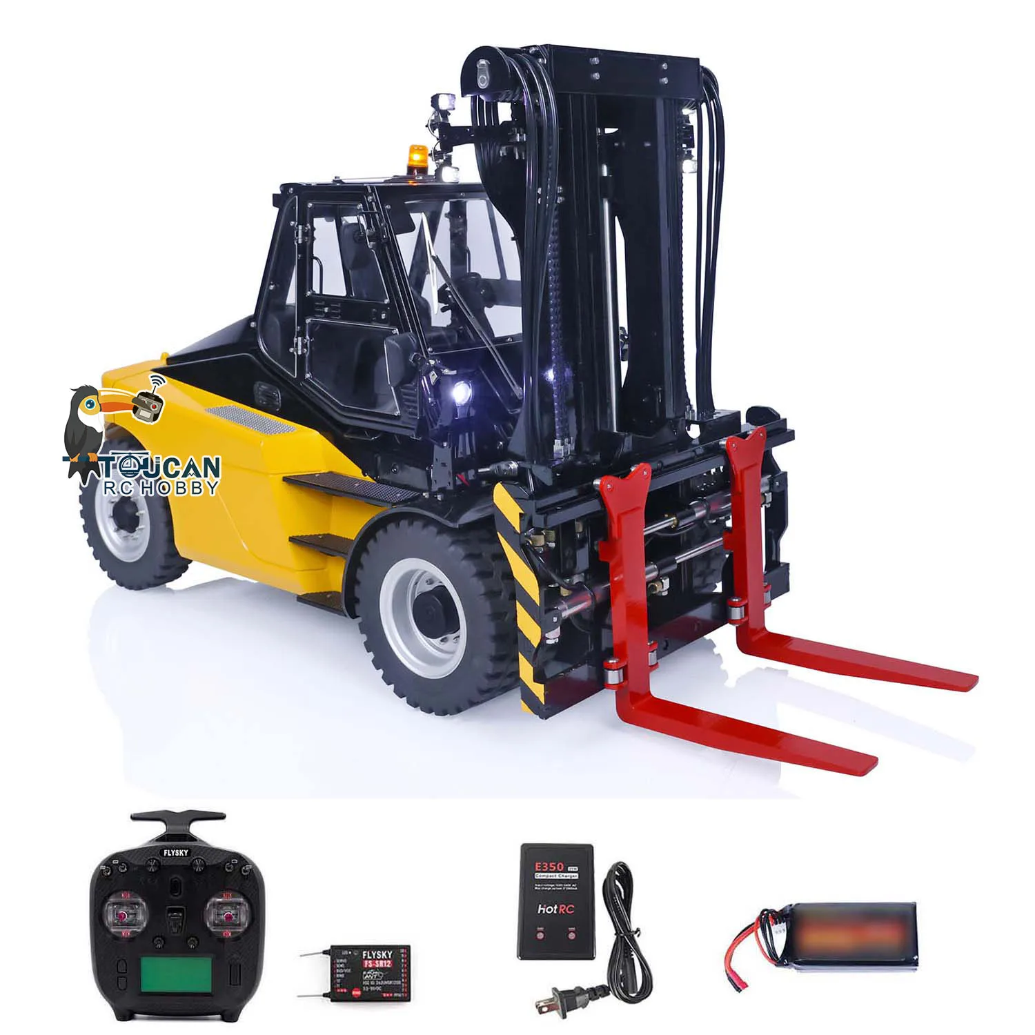 

LESU 1/14 RC Hydraulic Forklift Aoue-LD160S RTR Metal Controlled Car Truck Model Painted Toys Light Sound System Cars THZH1570