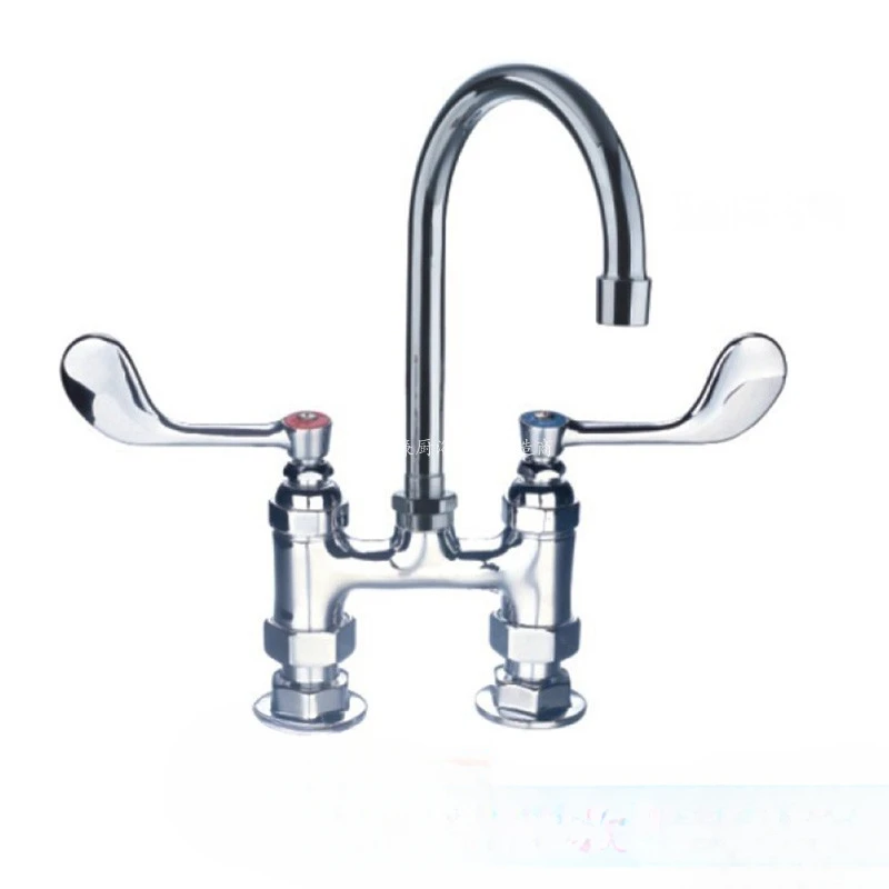 High-grade thickened all-copper large handle swing faucet hot and cold  kitchen star basin faucet  hotel restaurant coffee