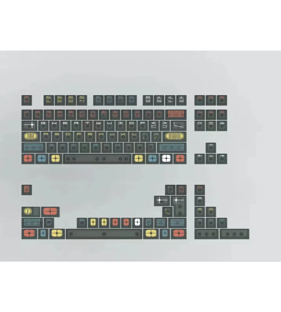 Keycap Personality Original Height 122 Keys ABS Fog Expo Keycaps