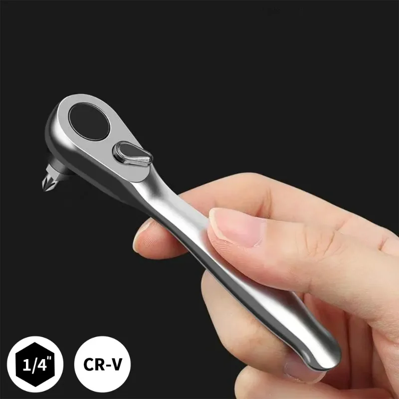 Ratchet Wrench 1/4 Inch Drive Ratchet Handle Car Motorcycle Repair Hand Tools