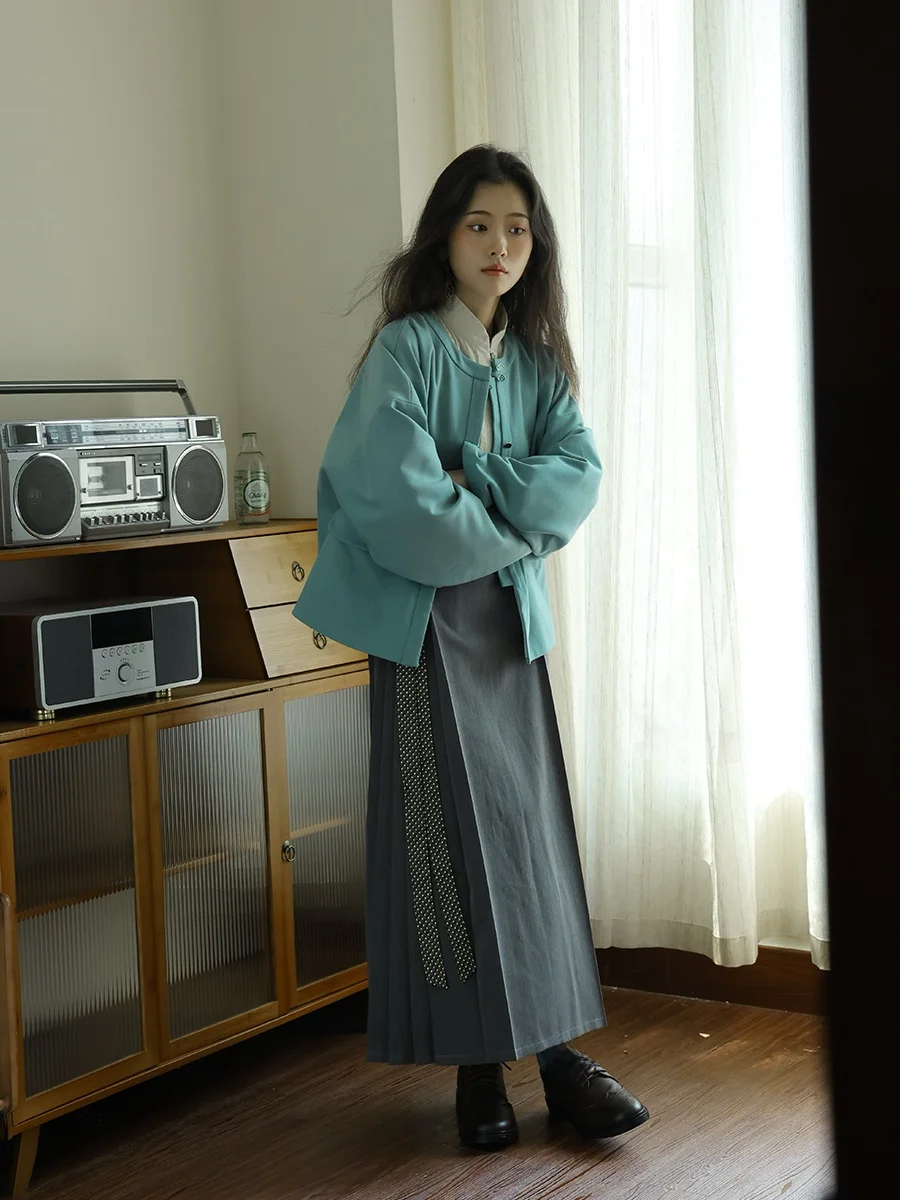 

Рамка Chen Ai Huan, осень 2021, весна, улучшенная эластичная юбка Hanfu для лица, хлопок для ежедневных поездок на работу