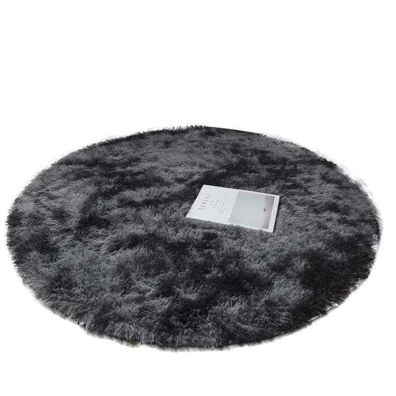 1PC 40*40cm Round Rug Shaggy Plush Carpet Soft Faux Sheepskin Fur Area Rugs For Bedroom Living Room Floor Colors Home