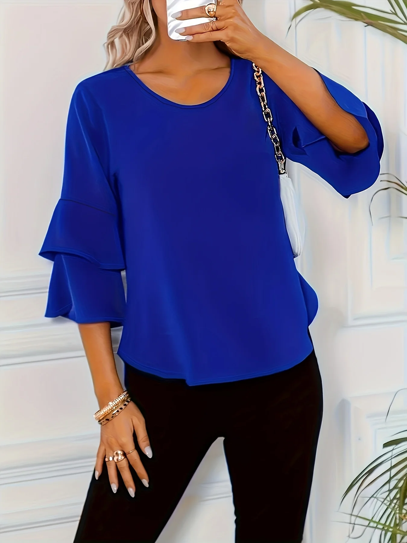 เสื้อเชิ้ตขนาดบวกของผู้หญิง ฤดูร้อน เสื้อเชิ้ตหรูหรา เก๋ไก๋ เสื้อเชิ้ตแฟชั่นสตรีลําลอง