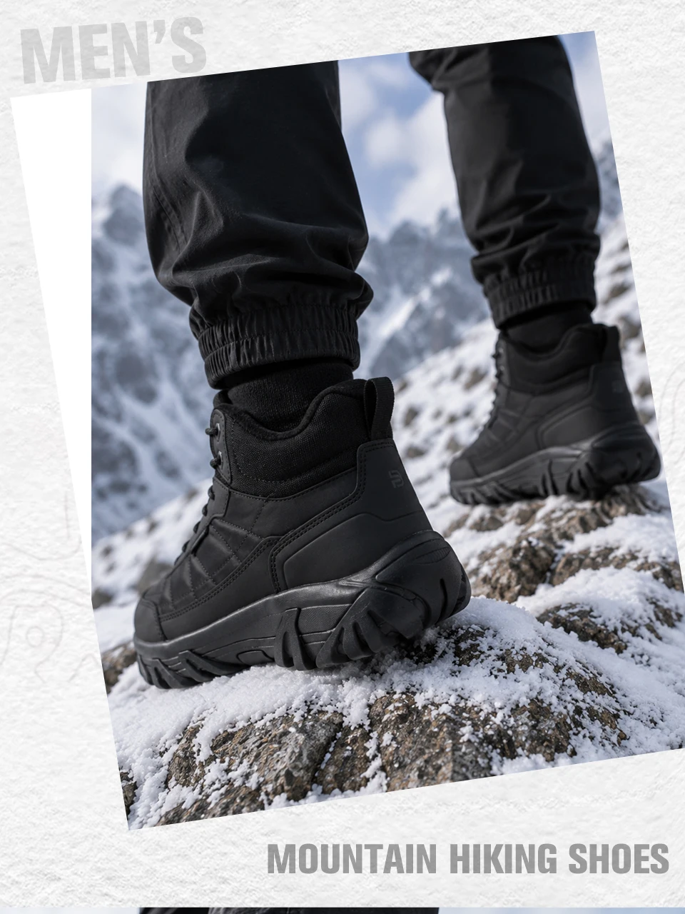 Baasploa Herren Winter Baumwollschuhe Wasserfeste Wanderschuhe Komfort Plüsch Warme Stiefel Herren Rutschfeste Neue Freizeitsneaker – Detail 10