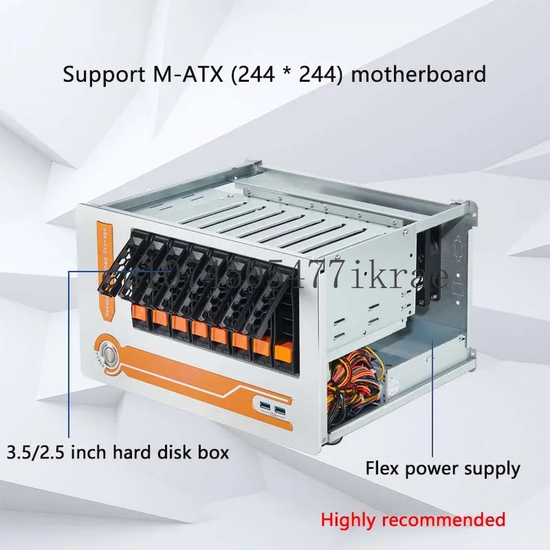 Imagem -05 - Chassis de Armazenamento Externo Nas Compatível com 3.5 ou 2.5 Sata Sas Discos