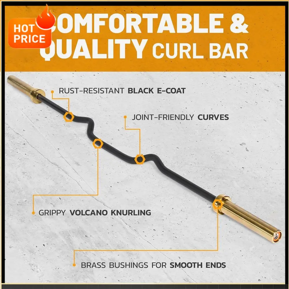 

Горячая распродажа: Эргономичная изогнутая штанга для безопасной тренировки с отягощениями и упражнений на сгибания рук.