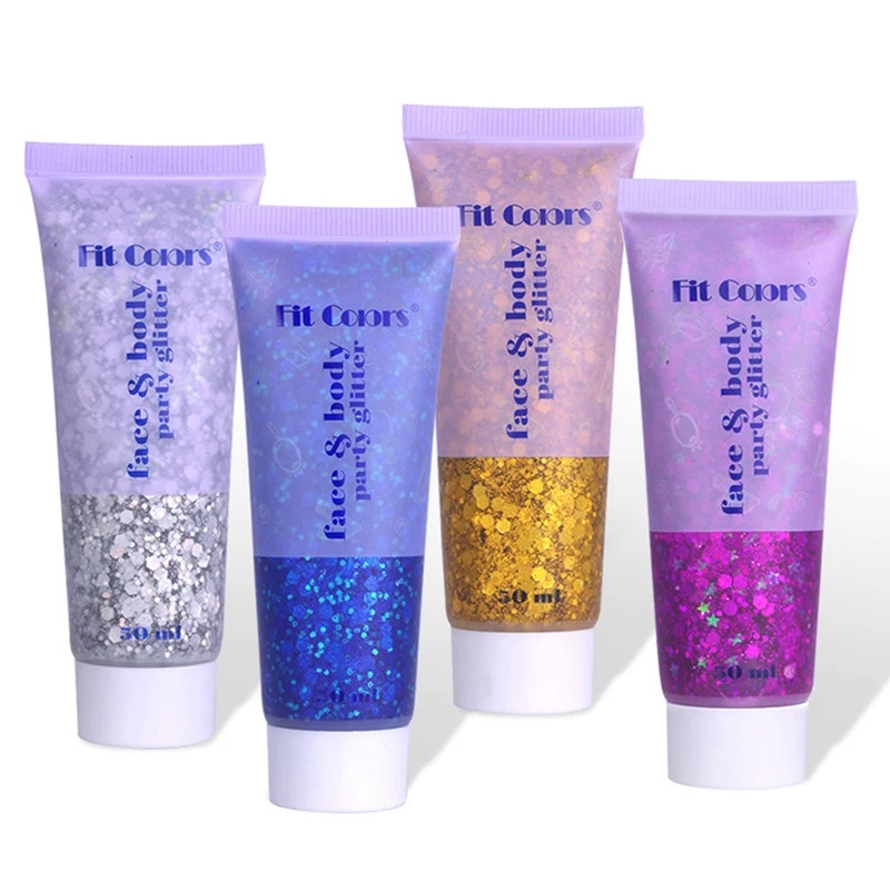 Fit Colors paillettes Gel Glitter Scale Face Lip Eye Shadow Eye Sparkly Hair Shimmer Gel Flash paillettes decorazione del partito trucco