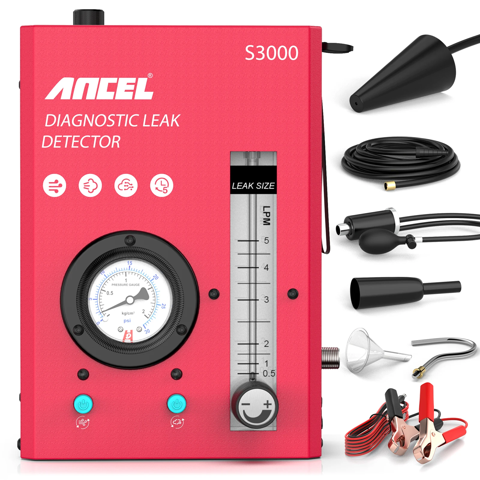 ANCEL S3000 Smoke Leak Detector Professional Pipeline Leak Tester System Automotive Smoke Leak Detector