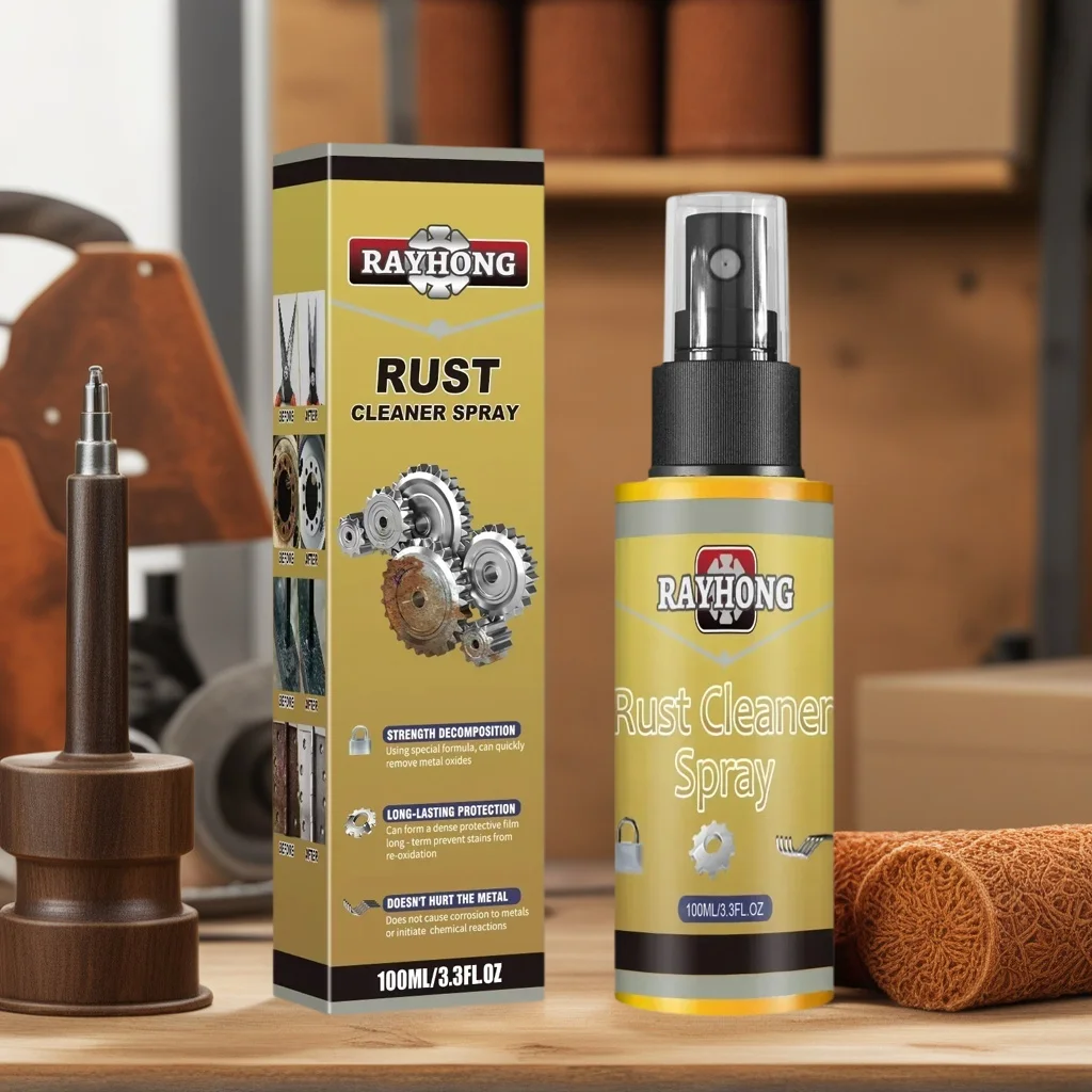 

100ml Motorcycle & Car Rust Remover Spray - Fast Acting Formula for Wheel Cleaning & Tool Maintenance