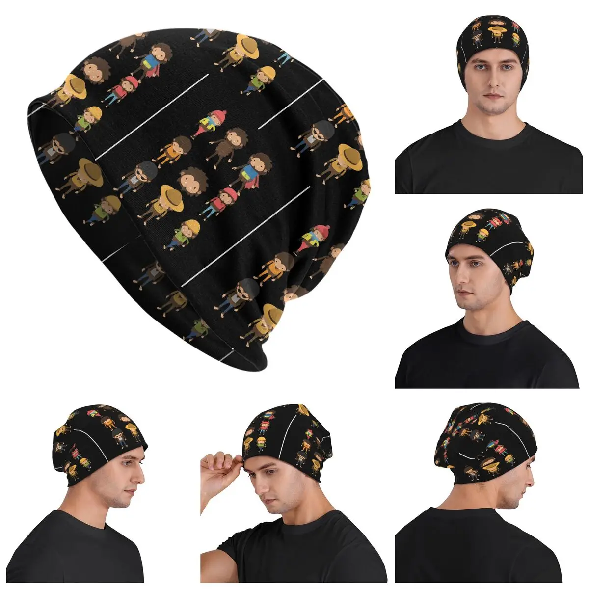 Sneaky Sasquatch Poster Skullies Beanies Hats Warm Autumn Winter Outdoor Cap Knitted Bonnet Caps for Unisex Adult