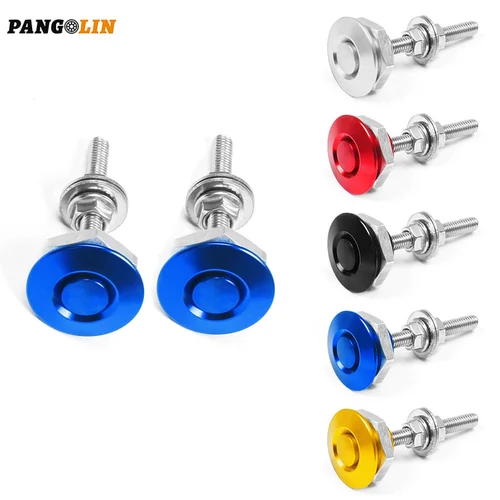 2x kit de sujetadores de liberación rápida de parachoques de aluminio Universal apto para tapa de escotilla de guardabarros de maletero de coche Clips de pestillo de bloqueo de capó de motor negro