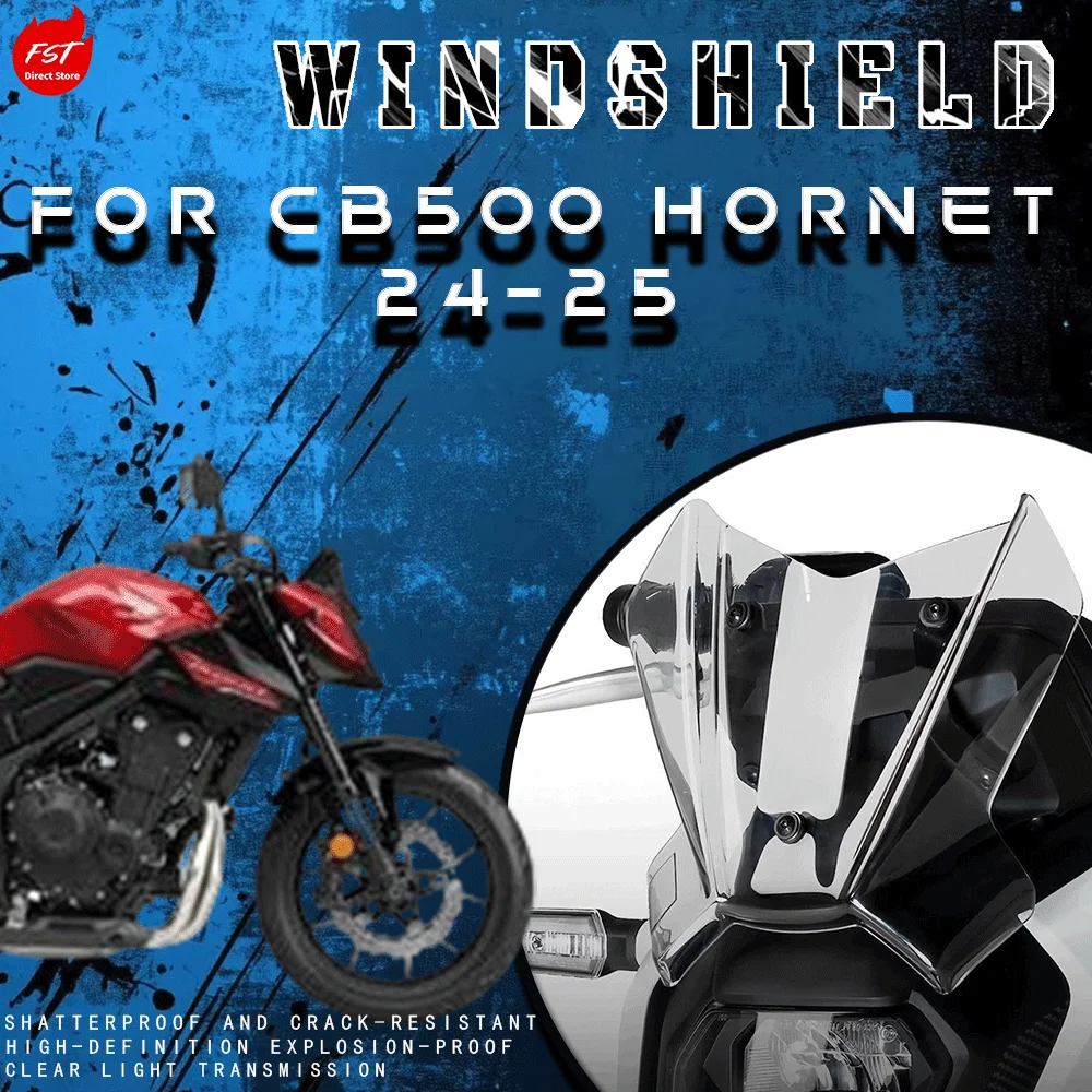 

Увеличенное гоночное ветровое стекло и спойлер-обтекатель для CB500 HORNET 2024-2025, модифицированные детали