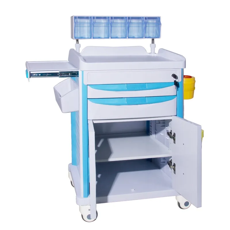 Hospital Equipment Multi-function Medical Crash Cart ABS Anesthesia Trolley
