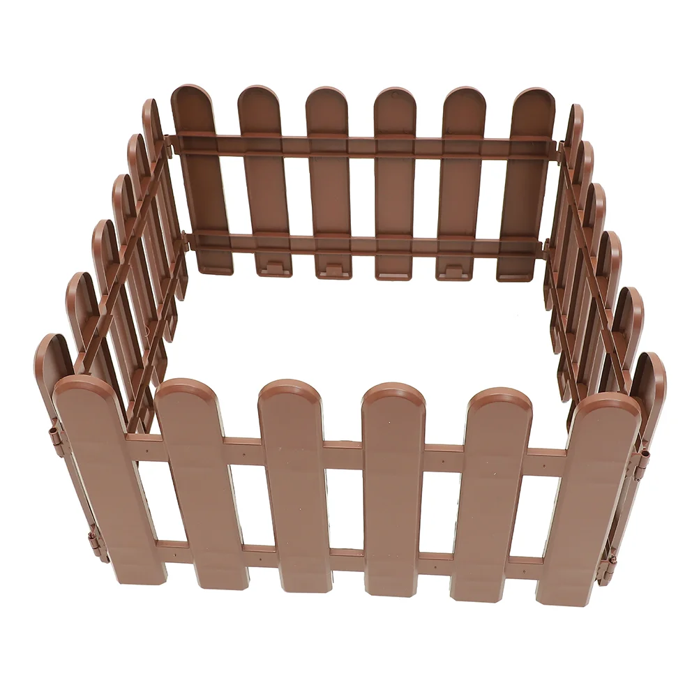 

4 Pcs Fence Yard Decoration Flowerbed Border Plastic Lawn Decorative Fencing High Quality Garden Prime
