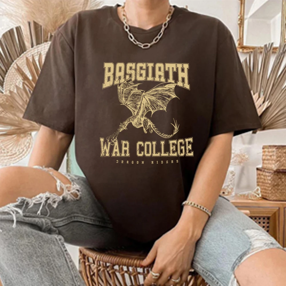 Basgiath War College T-Shirt Fourth Wing Shirt Dragon Rider Shirts Rebecca Yoros Tshirt Bookish Tee Unisex Short Sleeves Tops