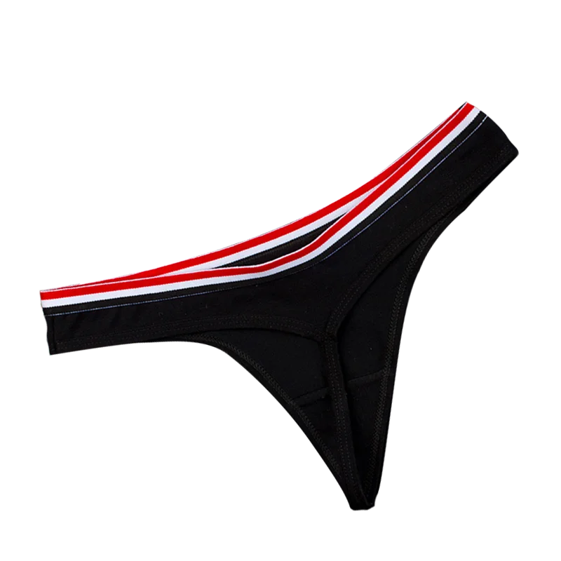 Comfirtable Sexy Sports G String Daily Words Printed Cotton Thongs For Ladies Female Weeks Undderpants