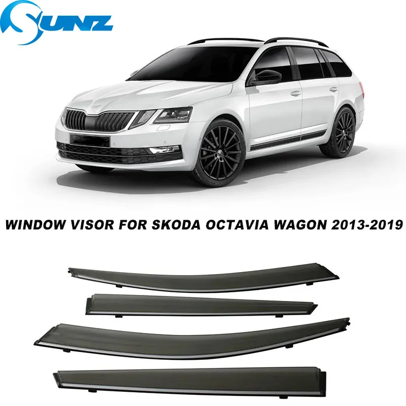 Side Window Visor For Skoda Octavia Sport Wagon MK3-5E 2013 2014 2015 2016 2017 2018 2019  Weather Shield Car Sun Rain Deflector