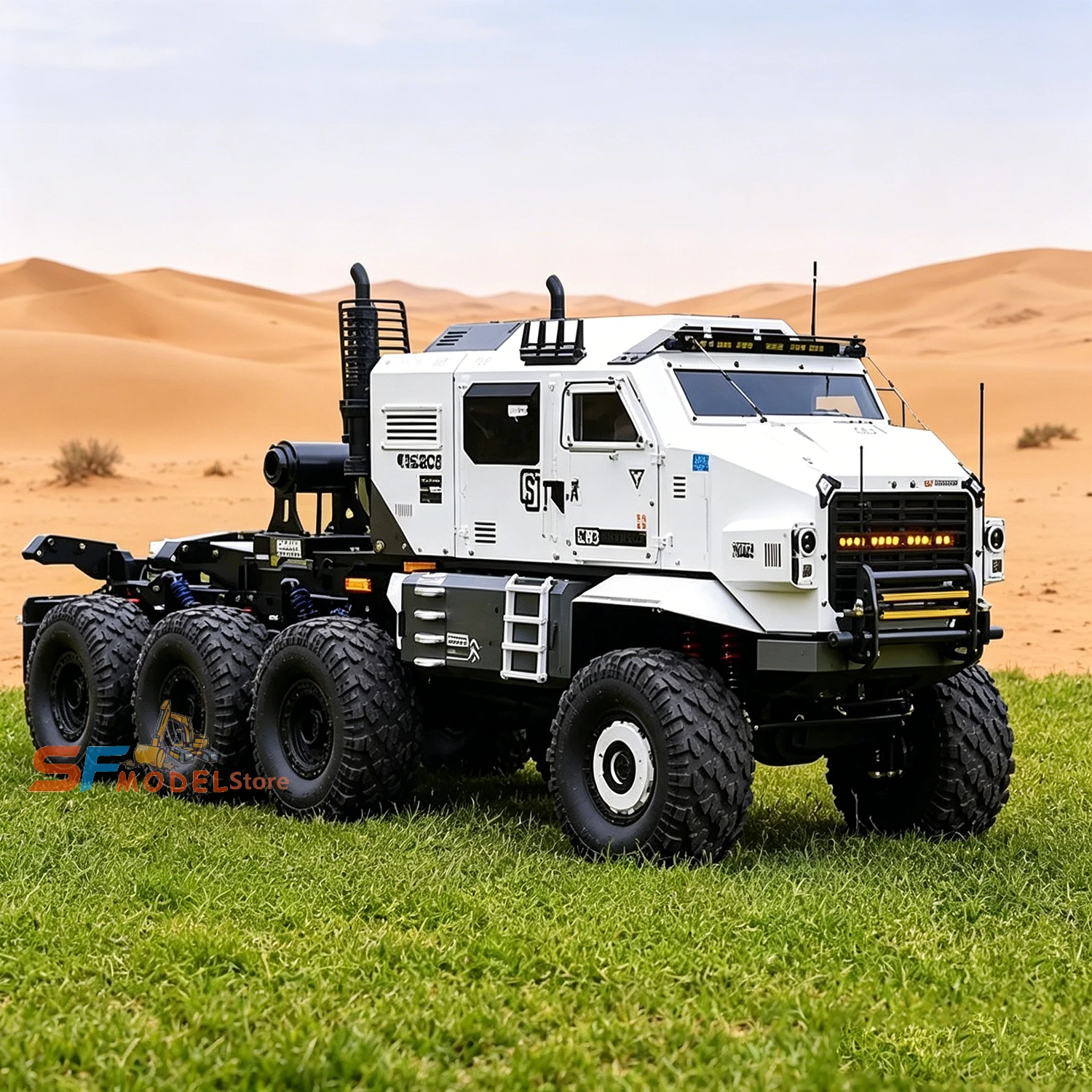 ST8 RC Climbing Car 1/10 8x8 Heavy-Duty RC Car Model RTR with Differential Lock and Lighting System RC Off-Road Vehicle Toy