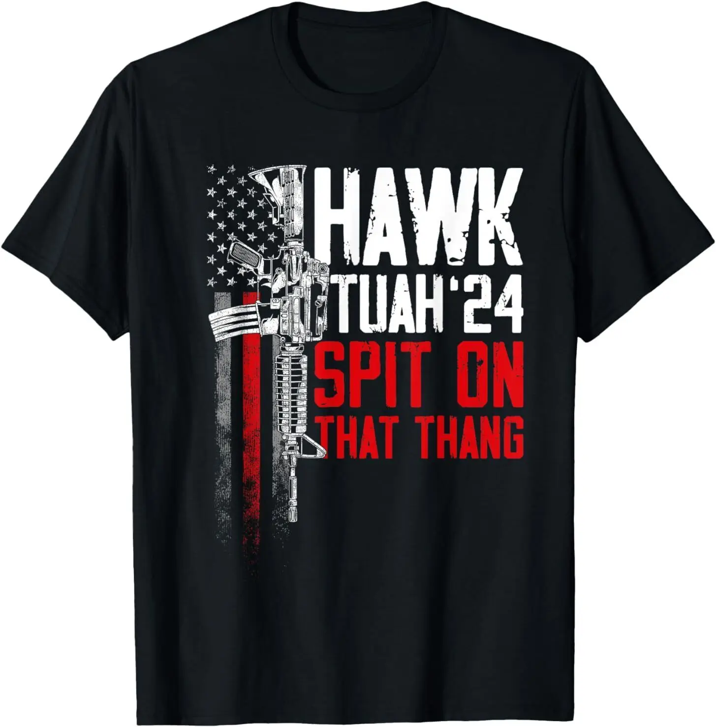 Hawk Tuah 24 Spit On That Thang 2024 American Flag T-Shirt