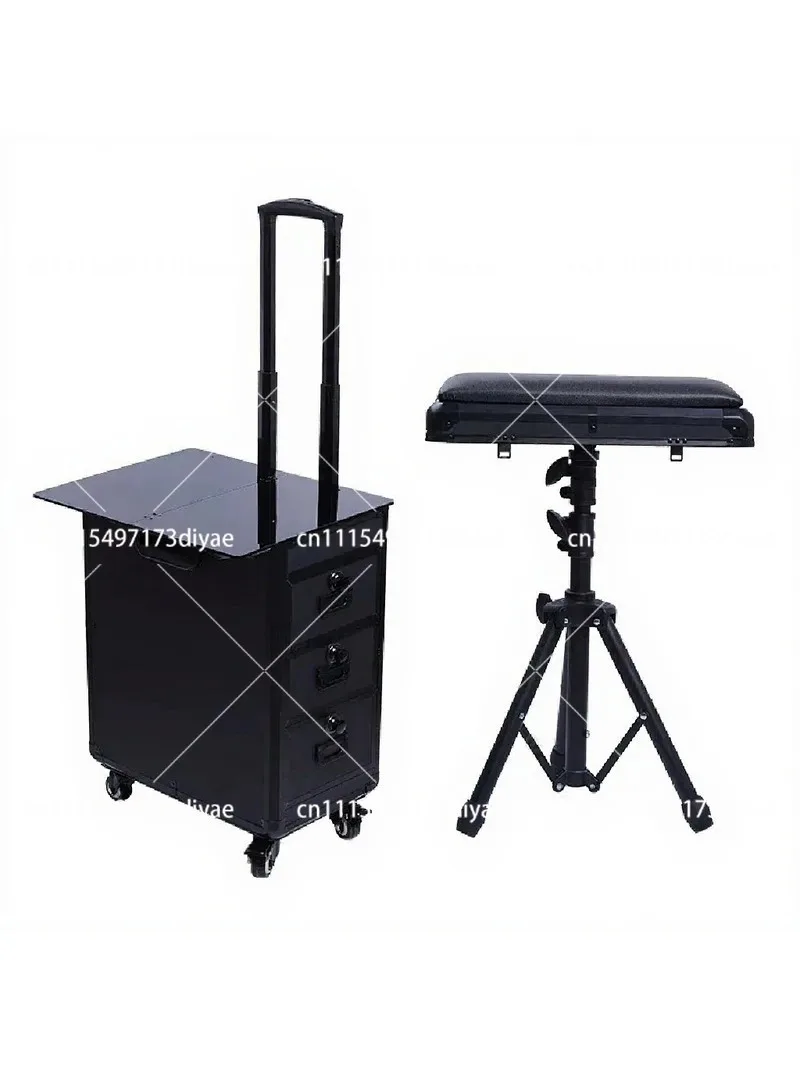 Multifunctional Tattoo Equipment Trolley Case Portable Storage Workbench for Travel Tattoo Artists