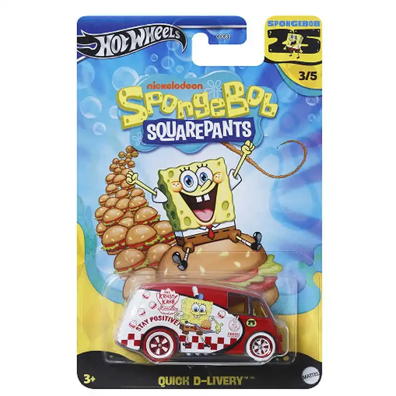 Mattel Hot Wheels Car SpongeBob SquarePants GDG83F Model Collection Diecast 1:64 Metal Cars Toy