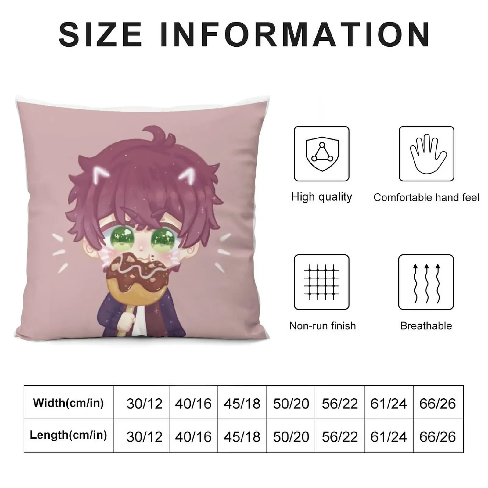 Ayato Sakamaki Eating Takoyaki (neko ver) Throw Pillow Pillowcases Cushion Covers Sofa Pillow Covers Decorative pillow