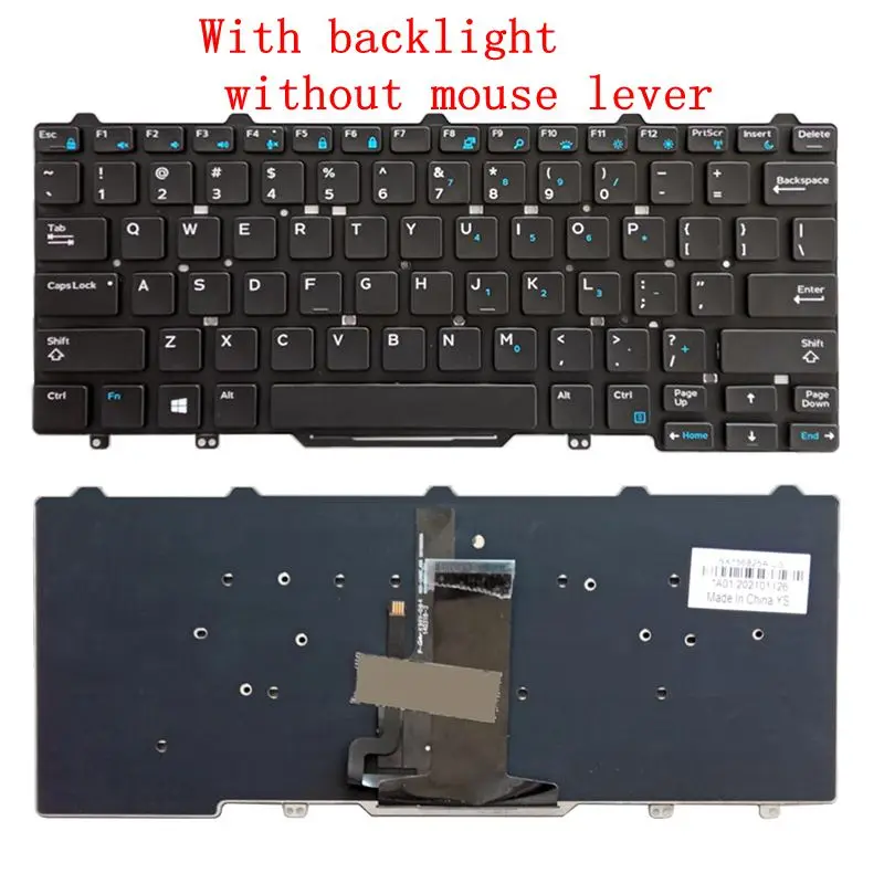 

NEW US laptop keyboard For DELL Latitde 3340 3350 5490 5480 E3340 E5470 E7470 E5450 E7450