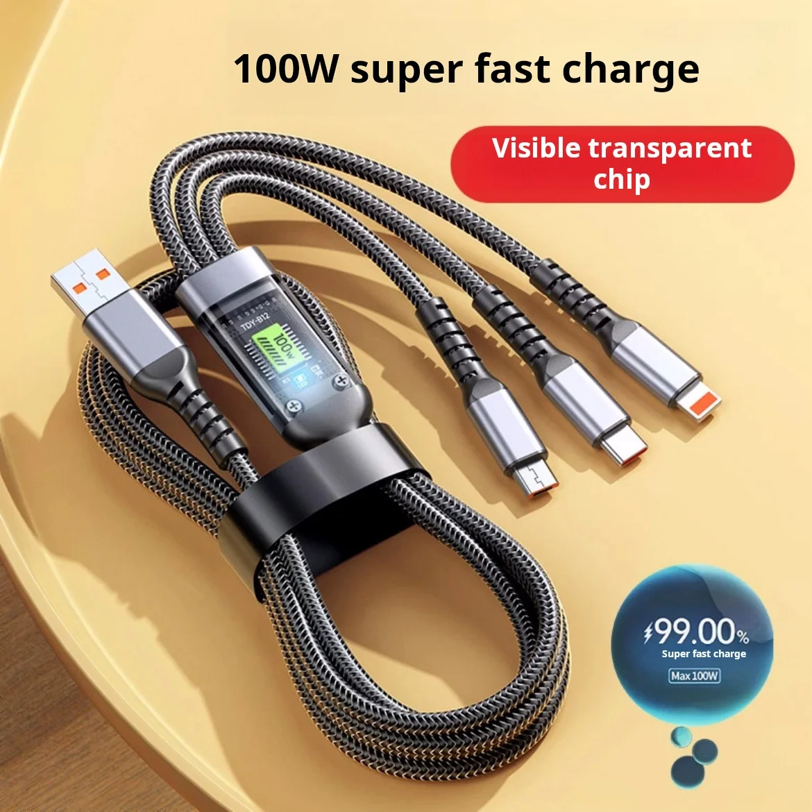 

super fast charge data line three-in-one first-line for Apple Huawei Xiaomi Android general for Type c