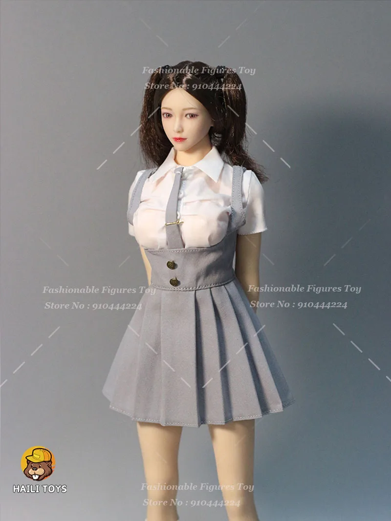 فساتين جندية للسيدات لعام 1/6 على شكل حرف a قميص عالي الخصر تنورة بحمالات ربطة عنق إكسسوار موحد مناسب لشخصية جندي 12 بوصة