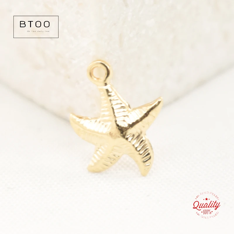 Seestern 14K Gold gefüllt Anhänger Seestern Charm Schmuck für DIY Armband Halskette Herstellung von Schmuckzubehör – Detail 11