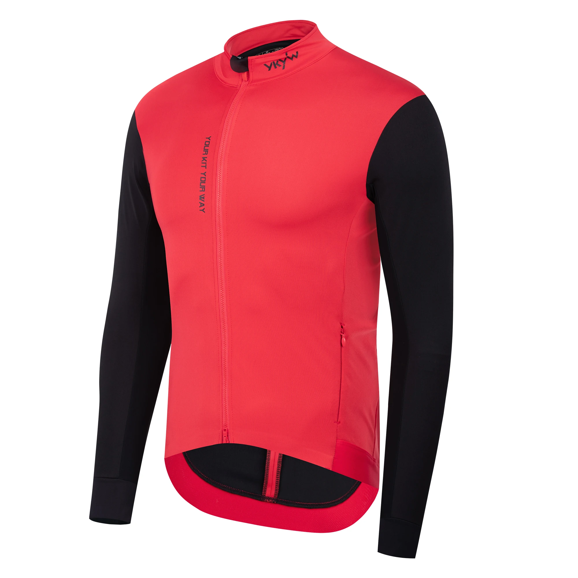 YKYWBIKE Herren Winter-Radtrikot Warme Rennrad-Jacke Dünnes Weiches Fleece Atmungsaktive MTB-Fahrradbekleidung – Detail 15