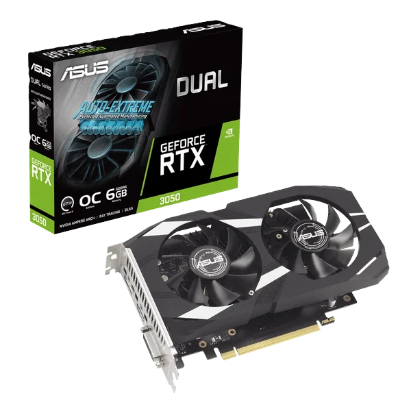 Dual GeForce RTX 3050 O 6GB GDDR6 Graphic Card Strong Compatibility for Gaming PC