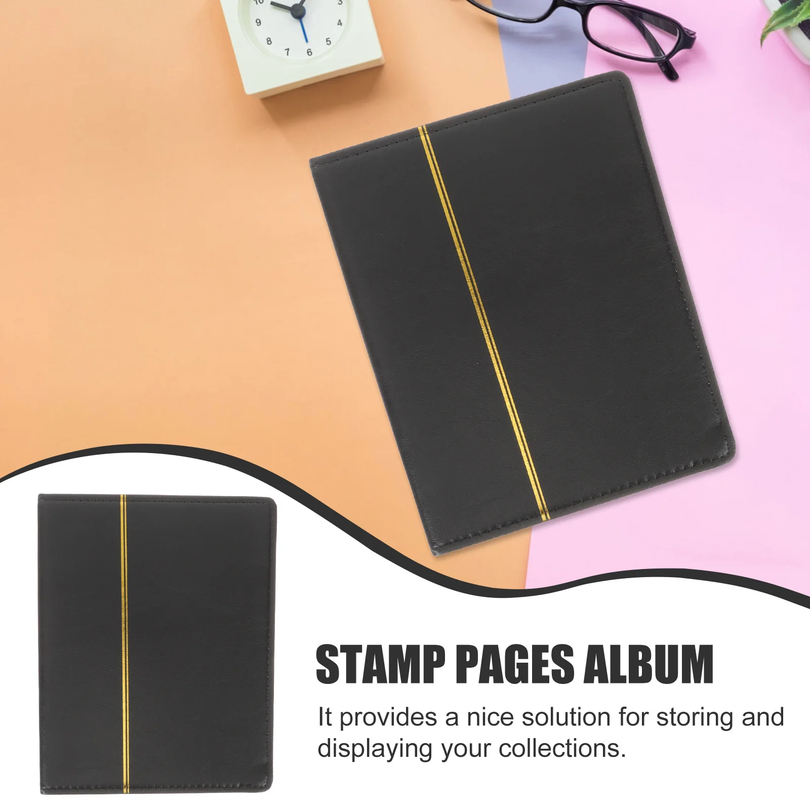 Álbum de colección de sellos, páginas interiores transparentes para coleccionista de monedas, suministros, soporte de almacenamiento de postales, carpeta de conferencias A5