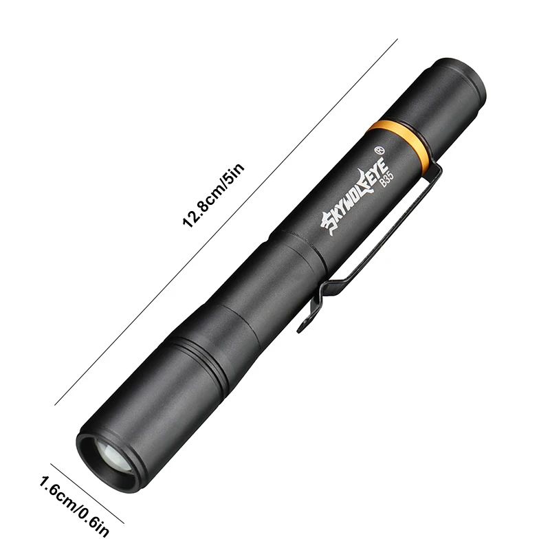 1 Pack Small Mini Flashlight AAA Ultra Bright LED Pen light Waterproof  Pocket Clip Tactical Torch Lamp (battery not include