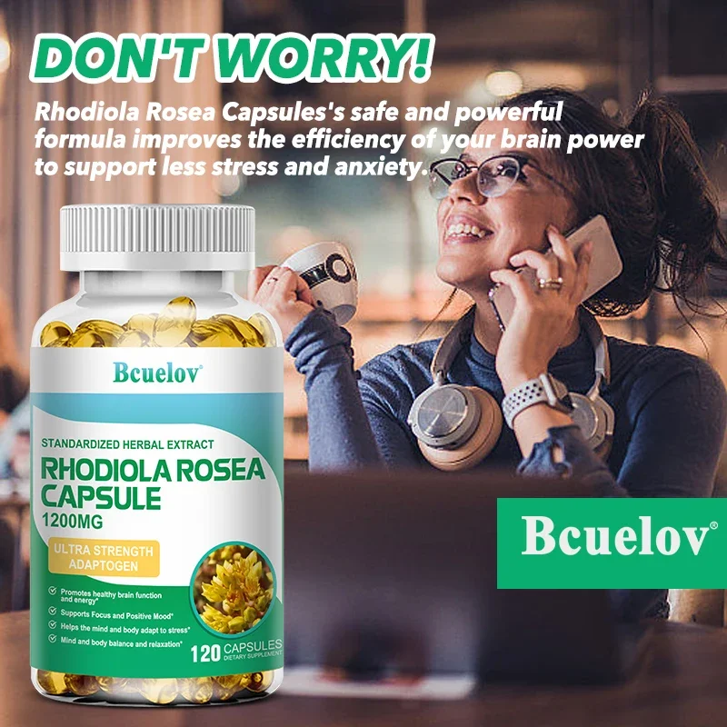 Rhodiola Rosea Supplement - Improves Brain Function, Focus, Memory, Learning Ability, and Alertness - Vegetarian Capsules