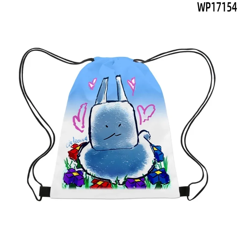 Anime Roblox Forsaken Gubby Backpack Portable Drawstring Bag Drawstring Pocket Miscellaneous Bags Travel School Backpack