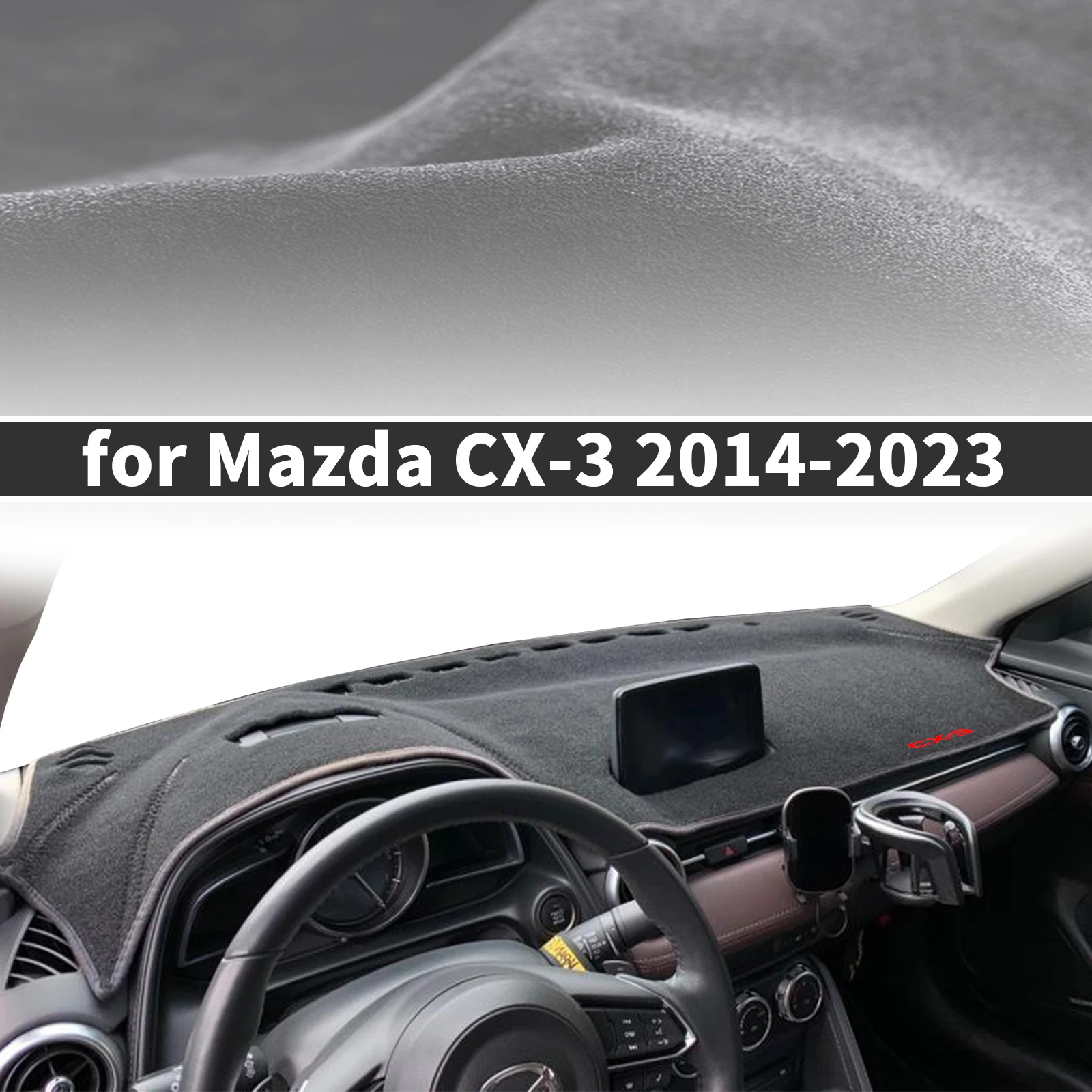 

fit for Mazda CX-3 CX 3 CX3 2014 2015 2016-2023 Car Accessories Dashmat Dashboard Cover Pad Protective Carpet DashMat Sunshade