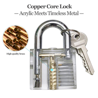 Practice Lock Transparent Visible Locks Cutaway Practice View Padlock for Hardware Lock Training Skill Locksmith Tools