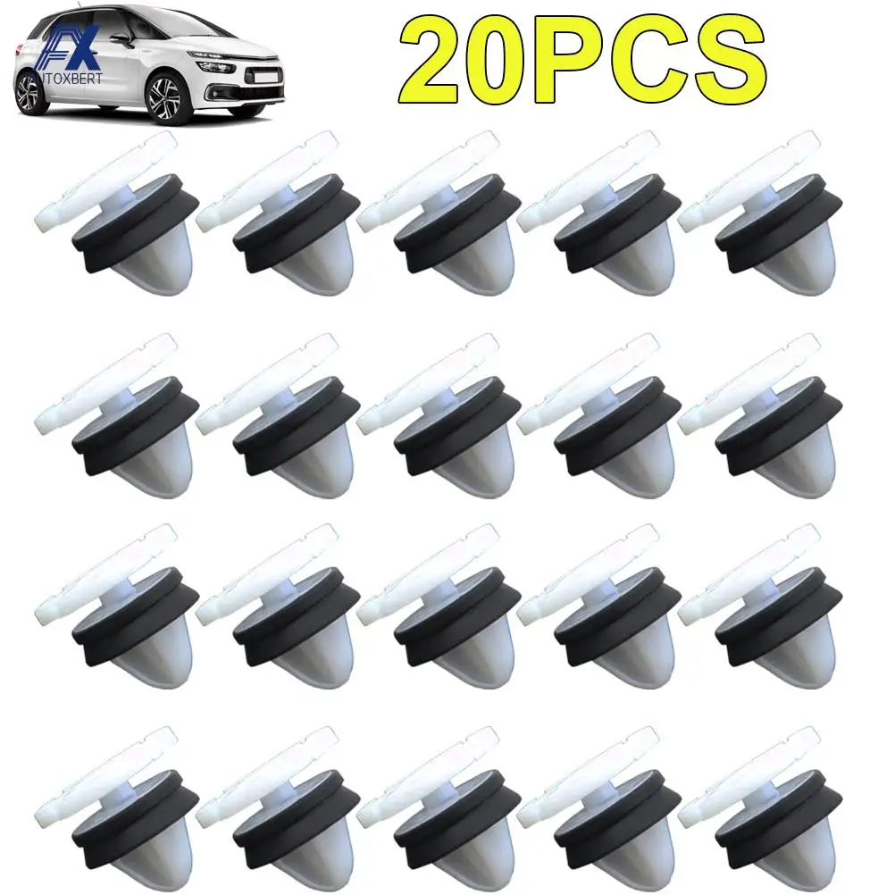 20 Pcs Car Door Interior Card Trim Clips Padding Mounting Retainers For Peugeot Citroen Renault OE# 9345ZN Car Replacement