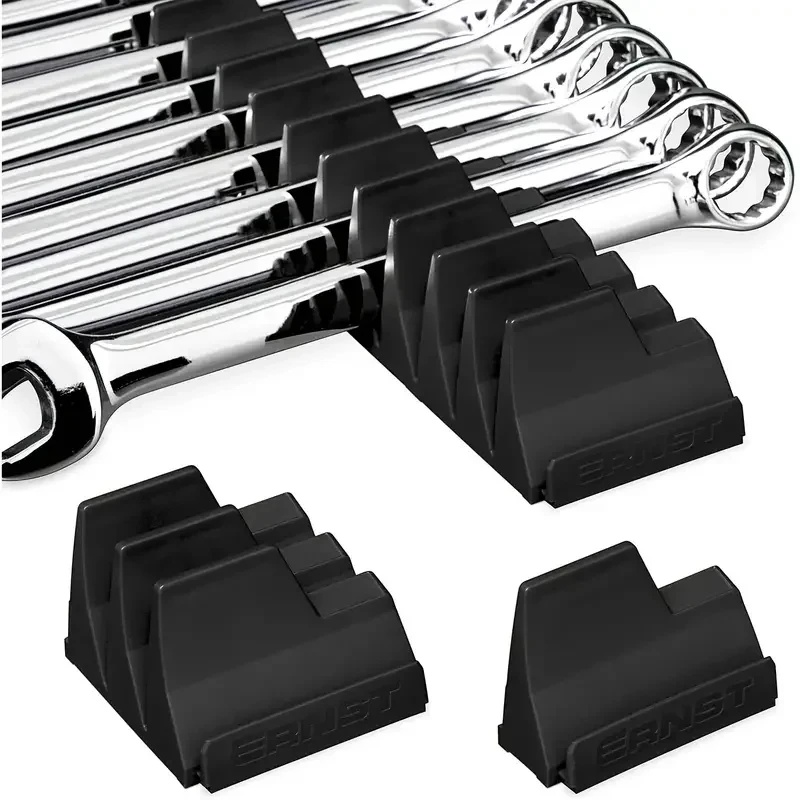 23 PCS Magnetic Wrench Organizer Rack for Toolbox Magnetic Wrench Holder Wrenches Drawer Storage Shelf Compact ABS Wrench Holder
