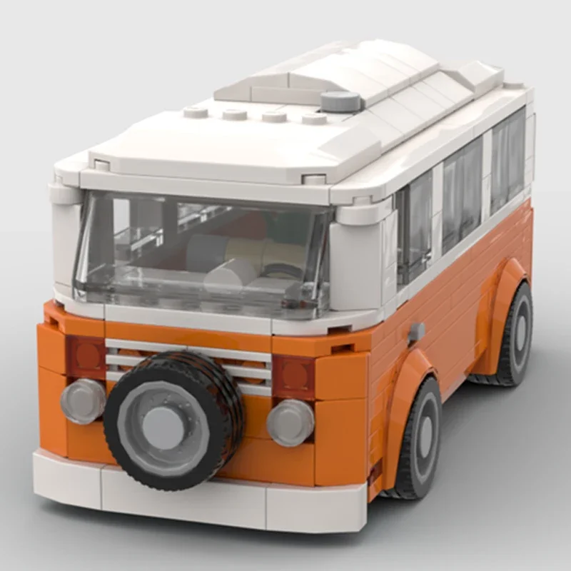 Moc Building Bricks City Car Model T2 camper con tecnologia di rimorchio blocchi modulari regali giocattoli per bambini set fai da te assemblaggio